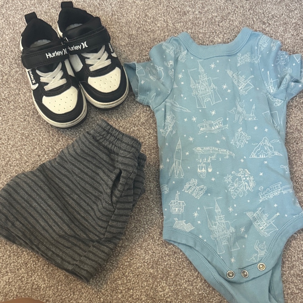 Disney Light Blue Graphic Bodysuit